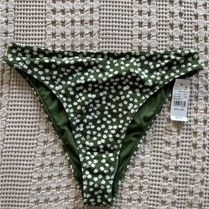 PacSun Green Floral Bikini Bottom